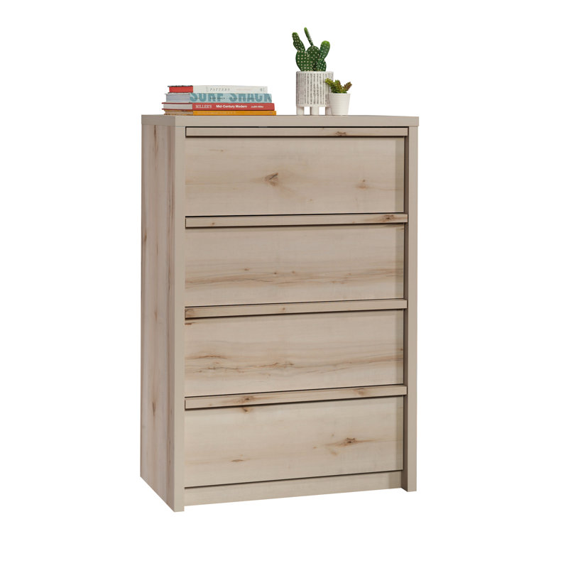 Commode 4 tiroirs, finition brune pour le salon