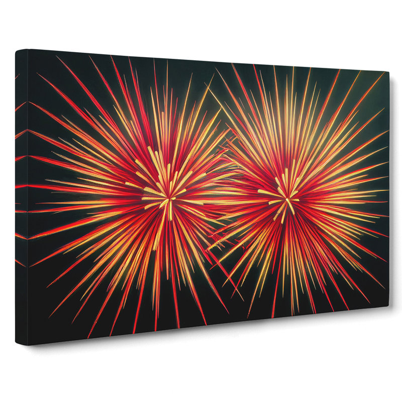 Feisty Fireworks - Wrapped Canvas, 35cm H x 50cm W x 3cm D