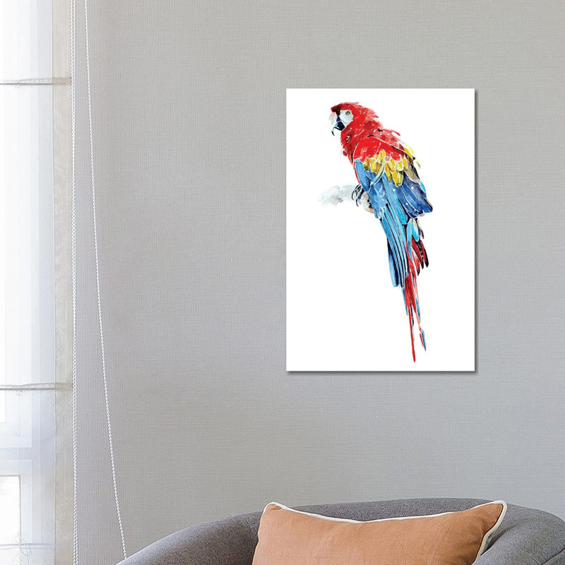 Macaw by EdsWatercolours - Wrapped Canvas Painting