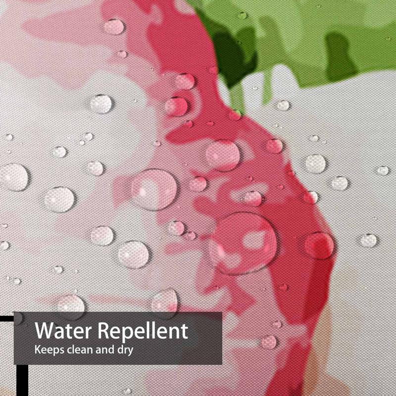 Rideau de douche imperméable avec 12 crochets et hibiscus Hawaiian, L 72 po x l 72 po