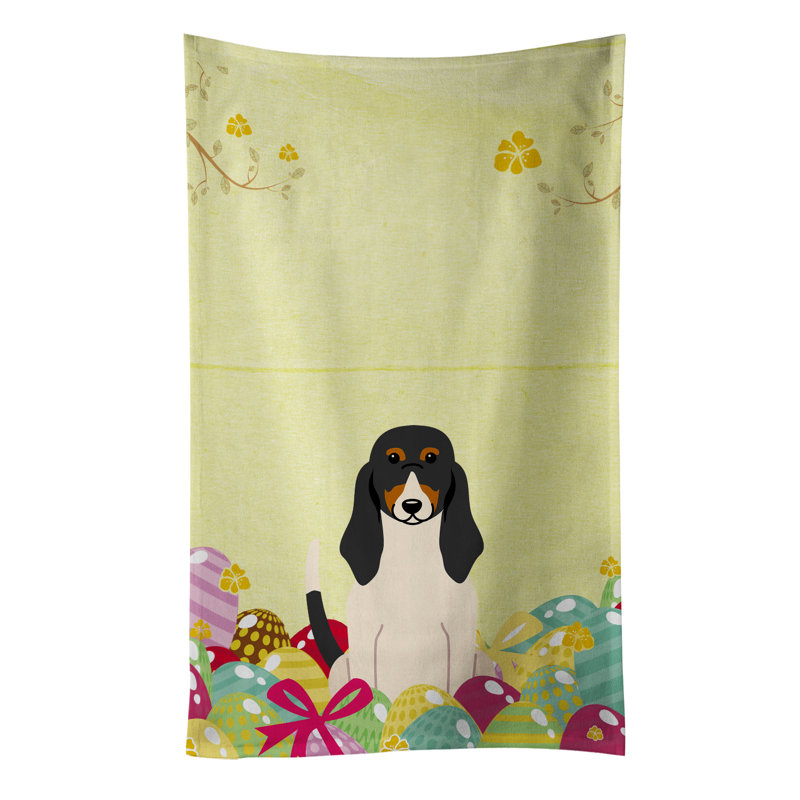 Chiffons rectangulaire hound de pâques œufs suisses