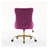 A&A Furniture Modern Velvet Home Office Chair, Tufted Button Upholstered Adjustable Swivel Desk Chair with Golden Metal Base, Purple-1198846135-1198846130-1198846128