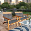 Chaise de terrasse et de salle à manger en bois teck, gris Cabrillo