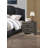 2 Drawers Wood Nightstand With Black Handles