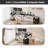 2-in-1 Convertible L-Shaped or Straight Computer Desk with Fabric Drawers, CPU Shelf & Built-in Power Outlets-1131489846