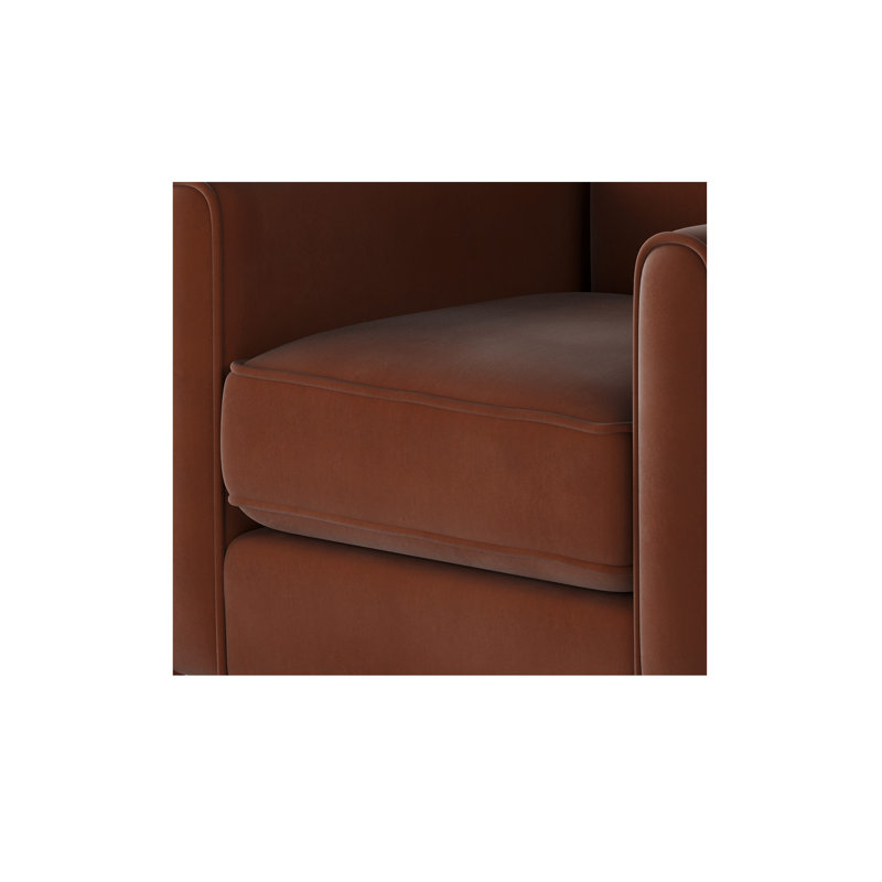 Fauteuil en polyester de 30 po de large Aravis, Mélange de polyester rouge