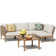 5-Pieces Outdoor Manual Weaving Wicker Rattan Patio Conversation Sets with Cushion