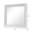 Miroir de commode Miamy, cadre en bois blanc crème de 44 po, bord biseauté