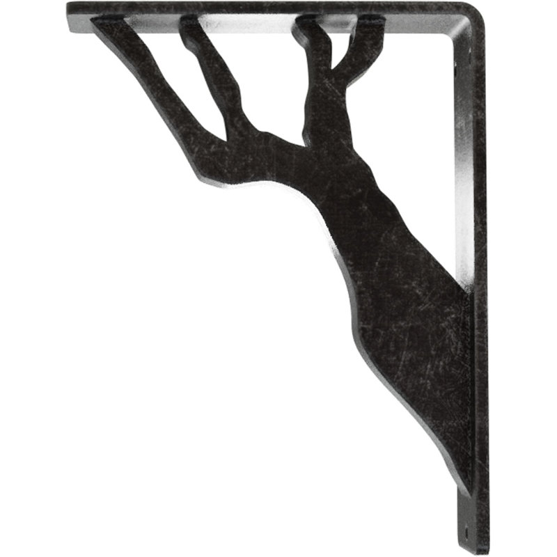 Support en fer forgé Damon, Argent antique, H 8 po x l 2 po x P 5,5 po