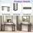 Modern Console Table With Geometric Design And Wood Legs-146855685
