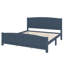 Lit plateforme King Size, cadre de lit en bois massif avec lattes de soutien, structure robuste, sommier non nécessaire, bleu-254501082