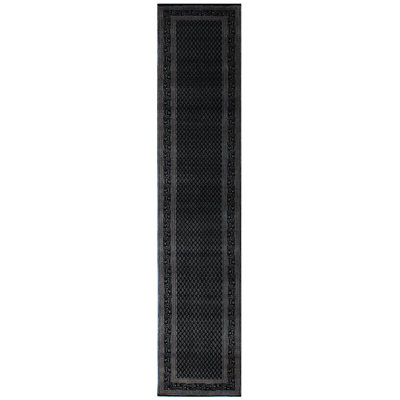 Hand-Knotted High-Quality Black Area Rug