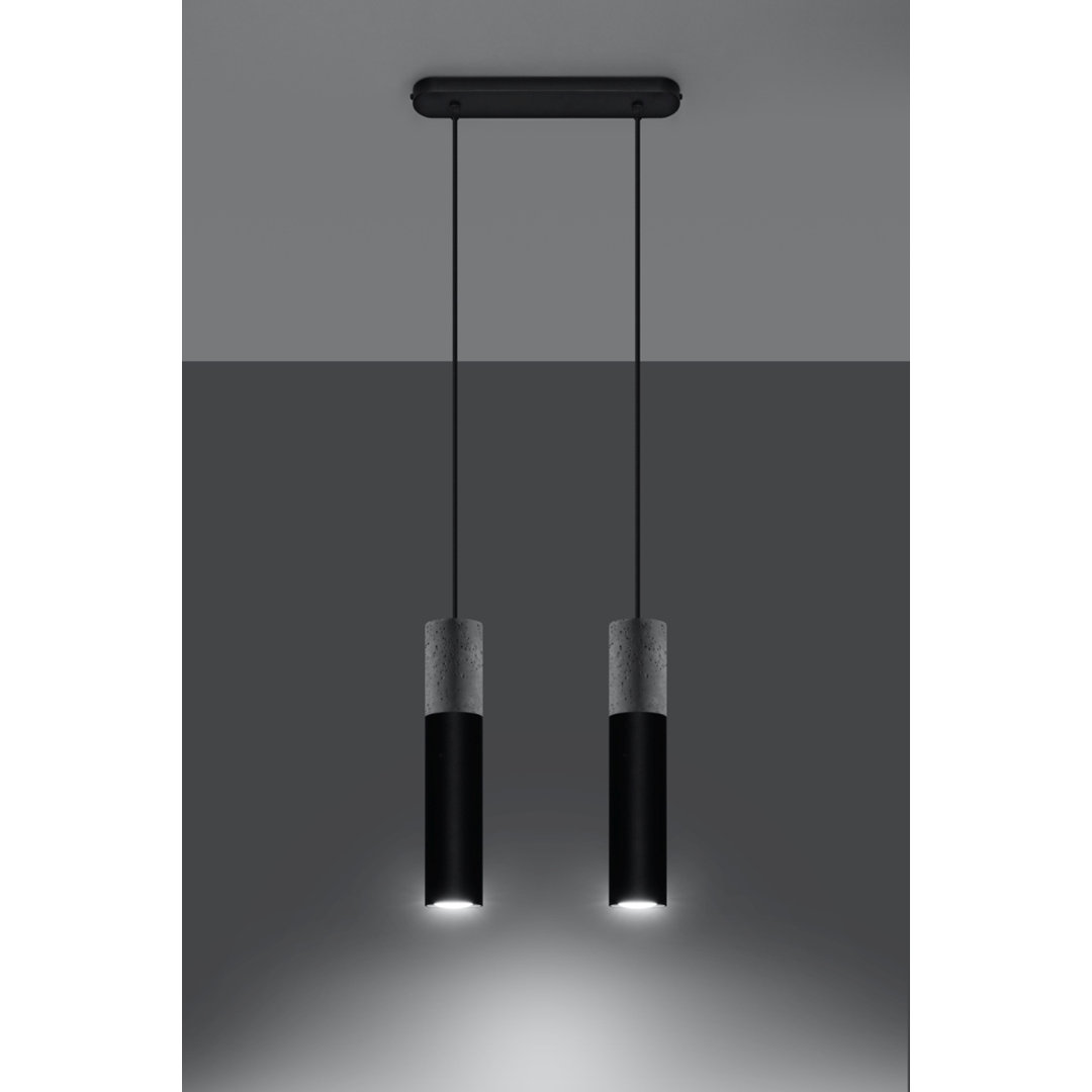 Borgio 2-Light Kitchen Island Cylinder Pendant