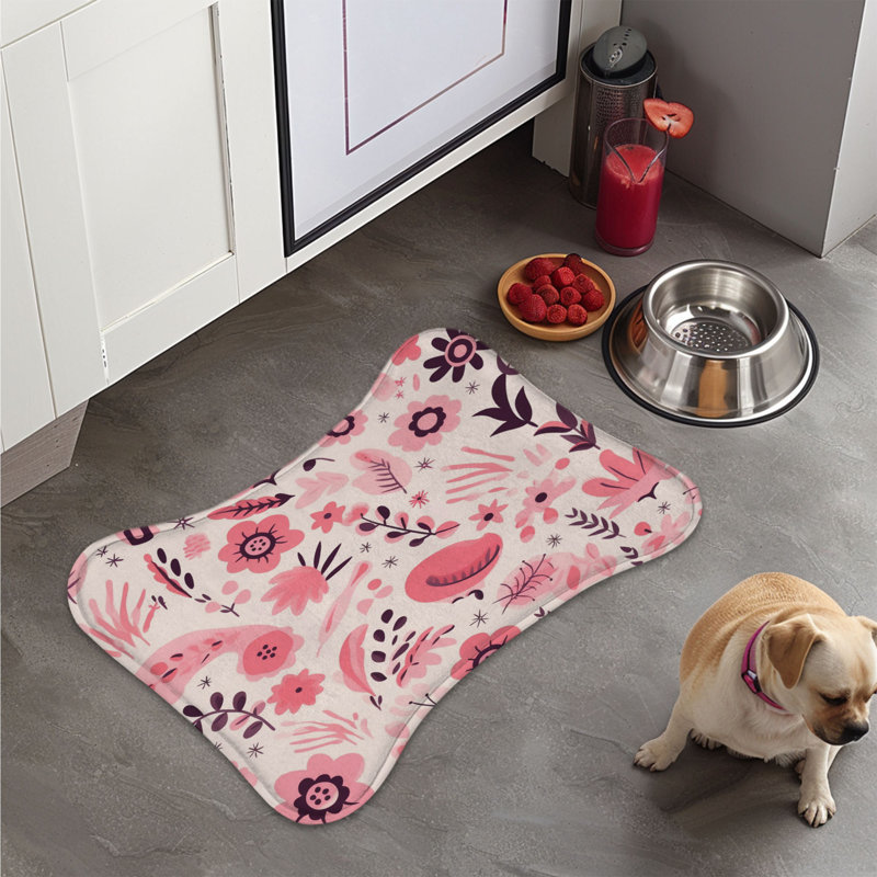 Pink Whimsies - Tapis d'alimentation en os 1 pièce