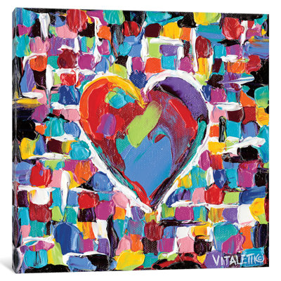 « mosaic cardiaque ii », reproduction d’art sur toile tendue