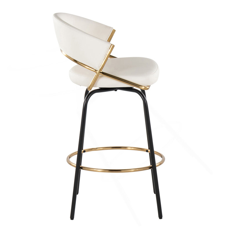 Tabouret de comptoir contemporain pivotant de 26 po Jie