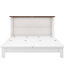 Lit polyvalent, grand lit, rangement spacieux, capacité en bois massif blanc et noyer, +-339459345