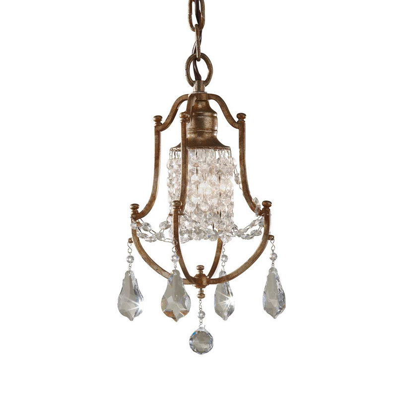 Carnanreagh 1 - Light Oxidized Bronze Crystal Pendant