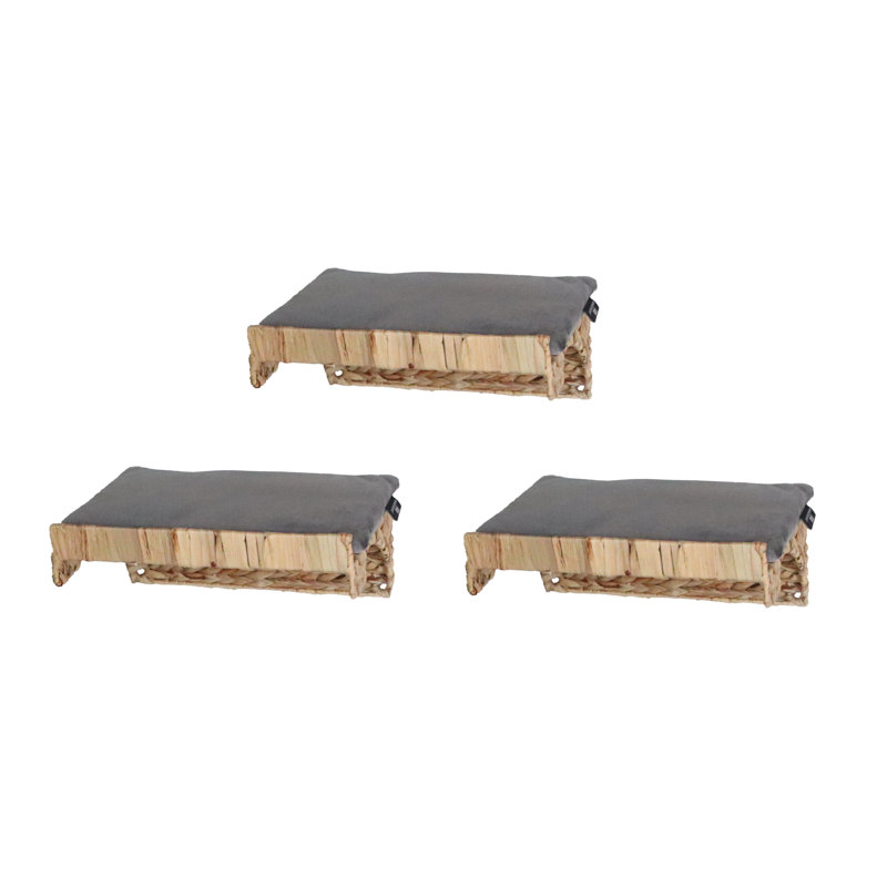 Velvet Elevated Pet Bed, Grey