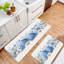 Oeufs décorés bleus, 2 tapis de cuisine antidérapants
