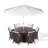 Karcher 6 Seater Dining Set with Cushions and Parasol-39926010