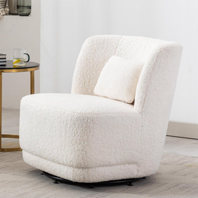 Fauteuil demi-tonneau pivotant de l 25,98 po Caraviello