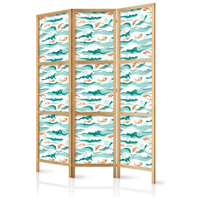 171cm H Solid Wood Folding Room Divider