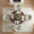 5-Piece Modern Round Dining Set With 46" Pedestal Table & Upholstered Barrel Chairs-123843095