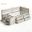 Lit de jour simple avec tiroirs et tablettes, gris-32418956-32418959