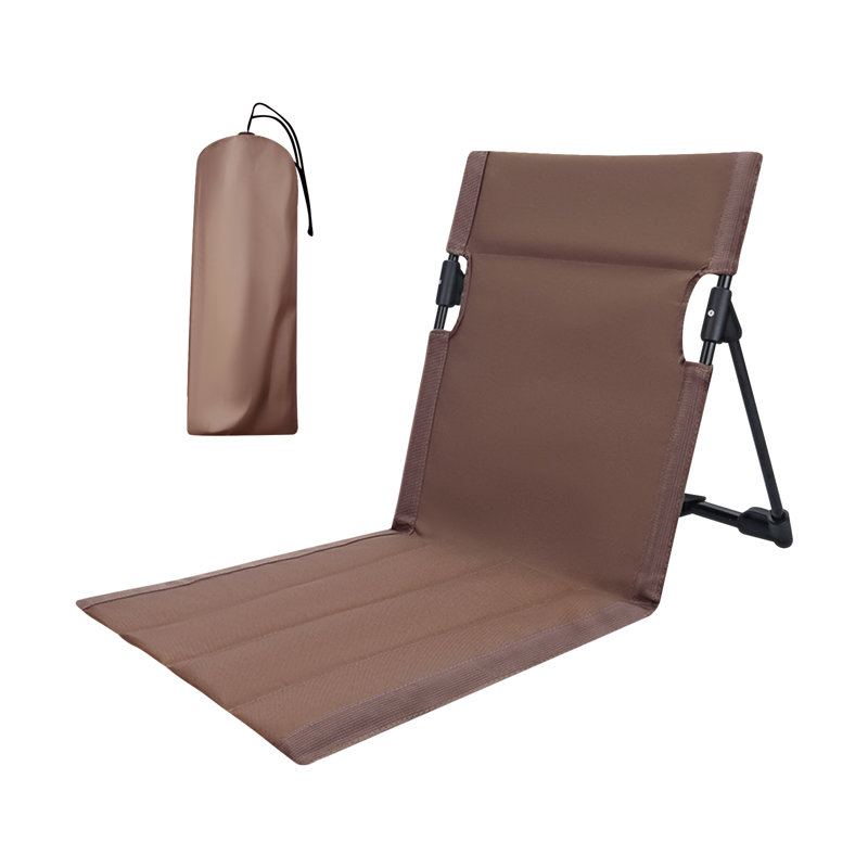 Chaise de camping 27 po, chaise d'extérieur pliable légère avec sac de rangement, Brun