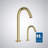 Cancun Brushed Gold Touchless Sensor Faucet Soap Dispenser Set Sleek Commercial Hands Free Solution