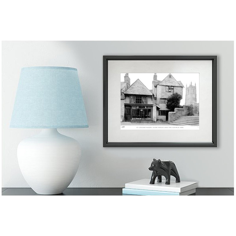 St Columb Major, Glebe House And The Church 1888 by Francis Frith - Single Picture Frame Print, 40cm H x 50cm W x 2.3cm D