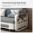 Kenidi 50.3'' Slipcovered Reclining Sleeper Sofa