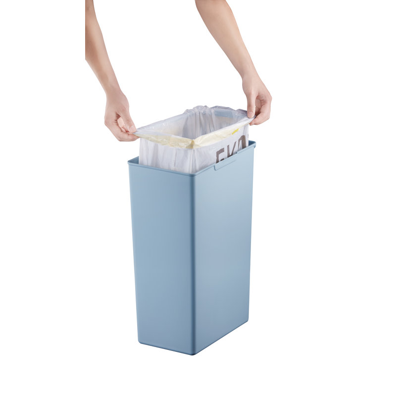 Morandi Touch Top Rubbish Bin, Blue, 30 L, 57cm H x 20.6cm W x 32.5cm D