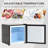 Mini Freezer Countertop, 1.1 Cu.Ft Compact Upright Freezer With Removable Shelves, Reversible Door For Home, Dorm, Apartment And Office, Gray-125250398