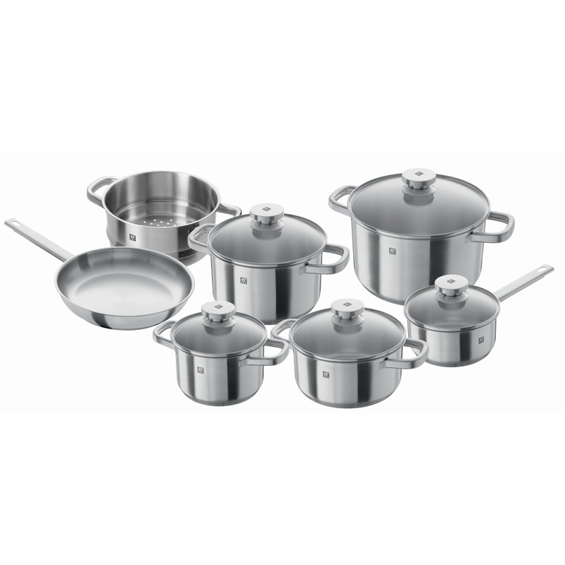 Batterie de cuisine en acier inoxydable 18/10 Joy 12 pièces