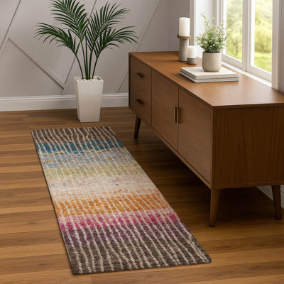 Machine Washable Indoor/Outdoor Chantille ACN2314 Stripes Rug