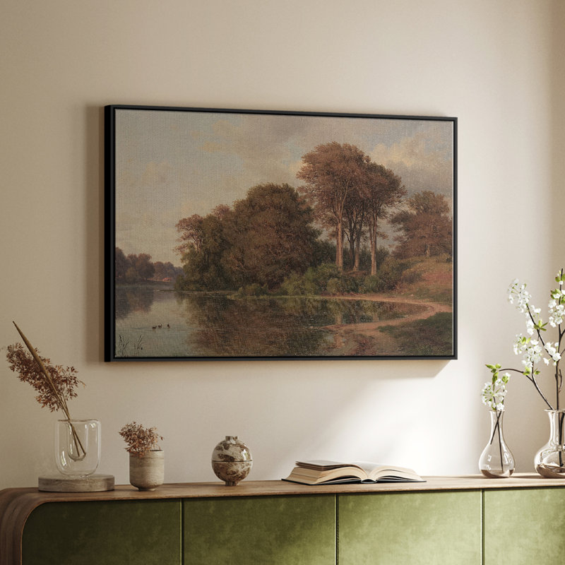 «Vintage Landscape - CECIX» sur toile, Noir, H 27 po x l 41 po