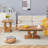 Modern Minimalist Wood-Tone MDF Coffee Table Set (Square + Rectangular)Wood Colour,MDF Coffee Table,Wood-Coloured Textured Decal,Side Table.
