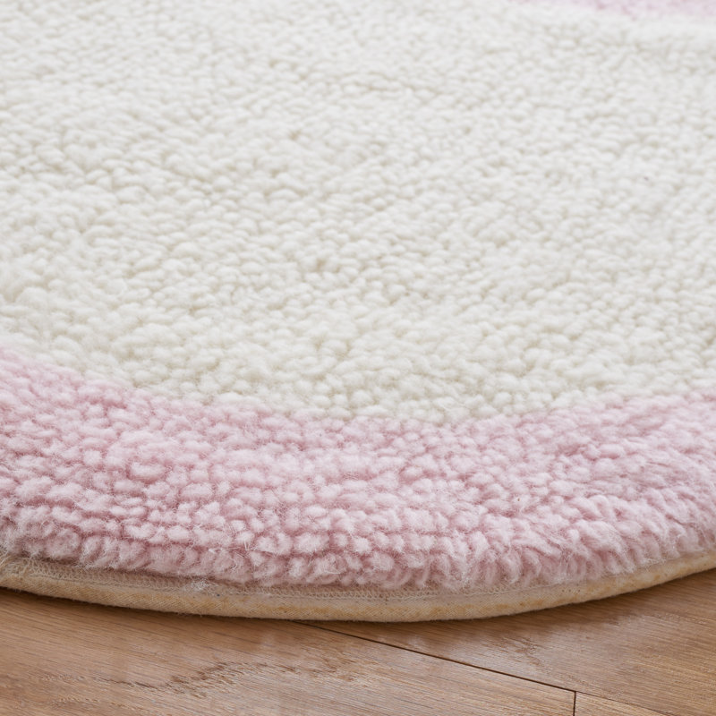 Aleisha Tufted Machine-Washable Wool Rug, Round 4'