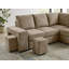 Canapé modulaire rembourré avec repose-pieds 94,88 po-1111629574