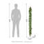 2-Piece 6Ft Christmas Greenery PE Dripping Cedar Garland With Red Berries
