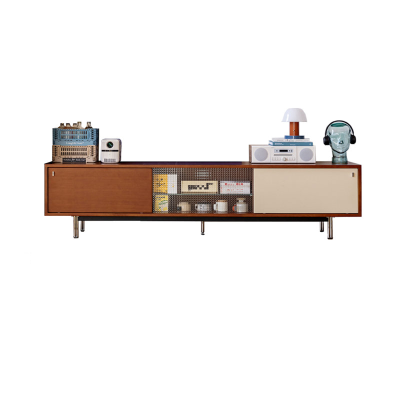 Meuble télé avec portes coulissantes Boxwood, H 19,68 po x L 82,67 po x l 15,75 po