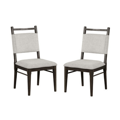 Chaise d'appoint rembourrée 100% polyester pour salle à manger 2 pièces