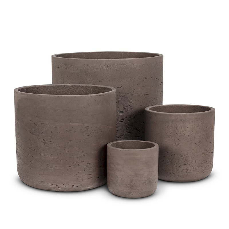 Corniche Pot Planter, Brown, 7" H x 7" W x 6" D