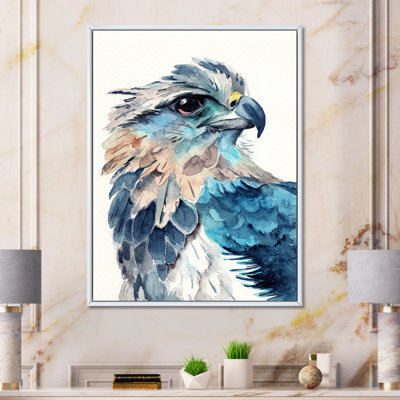 Portrait d'un aigle bleu - peinture sur toile