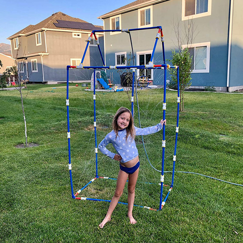 Medium Sprinklers Set with Poles and Hose - Outdoor Construction Fun for Kids with Water Sprinklers