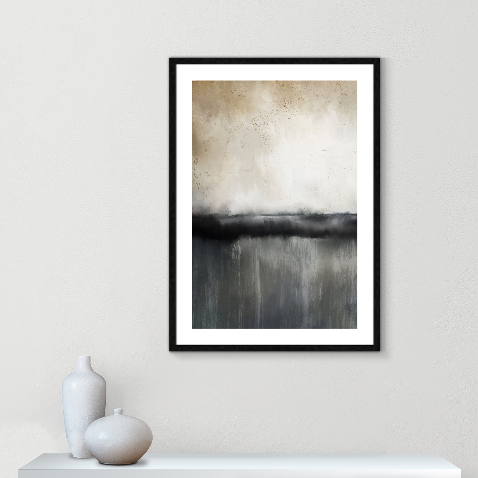 Dorota "Sunset" Print by Kimberly Allen, 35.5" H x 25.5" W, Picture Framed Paper, Black Wood