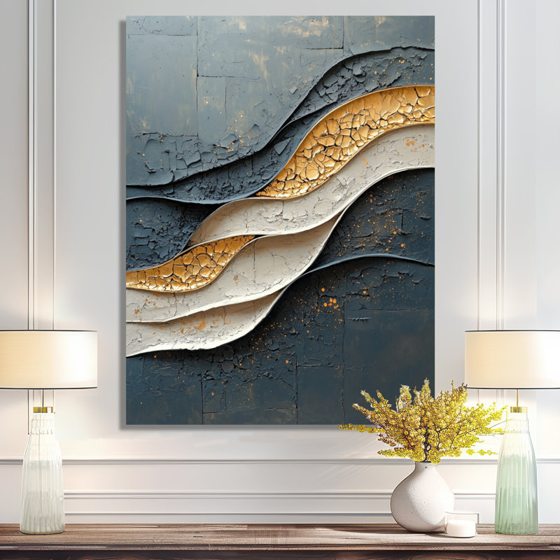 Sobieski - art mural abstrait, Toile tendue, Ne s’applique pas, H 20 po x l 12 po