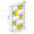 Zest & Zenith Modern Geometric Bookcase